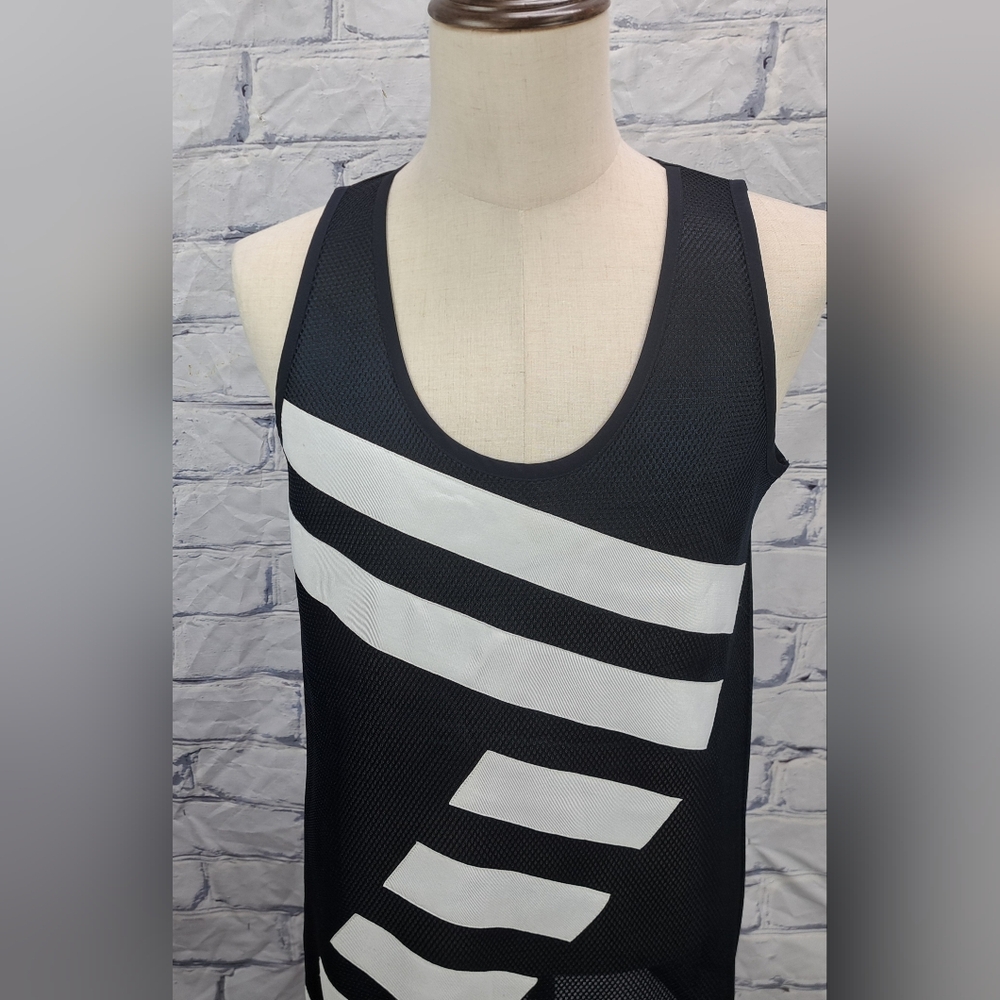 NWT EA7 Emporio Armani Men's Tank Top Big Logo Perforated Mesh Navy White XS - Picture 2 of 16